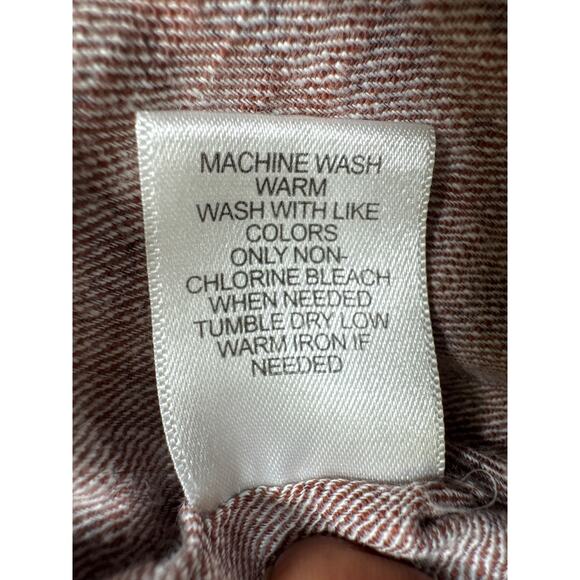 ROWM Men's Button-Down Eagle Bird Print Brown Blue Shirt Large Casual - Picture 5 of 8